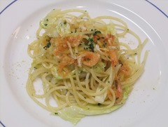 桜海老と春キャベツのスパゲッティ